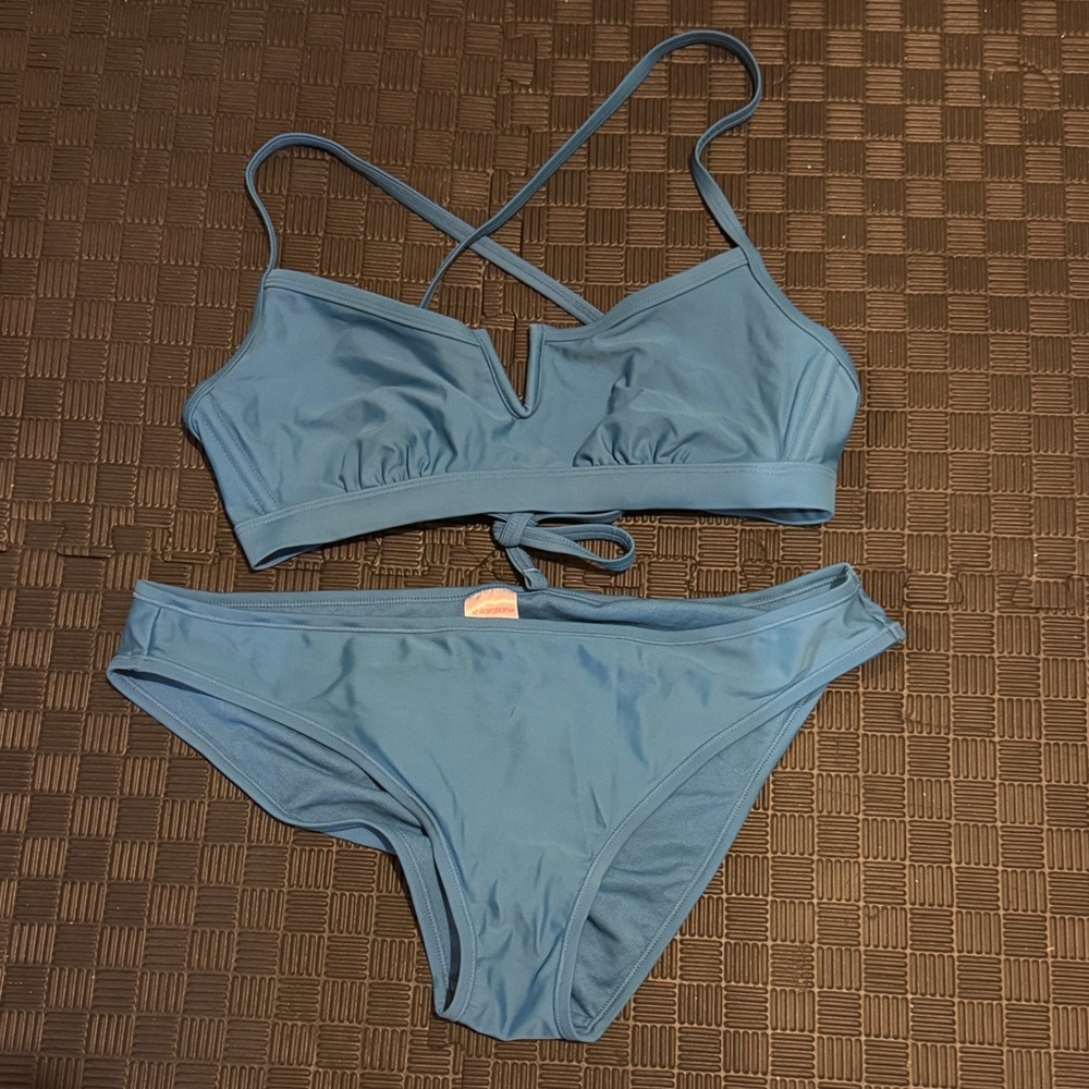 Xhilaration Dark Blue Two-Piece Bikini Set